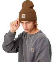 CARHARTT WIP ACRYLIC WATCH HAMILTON BROWN BEANIE