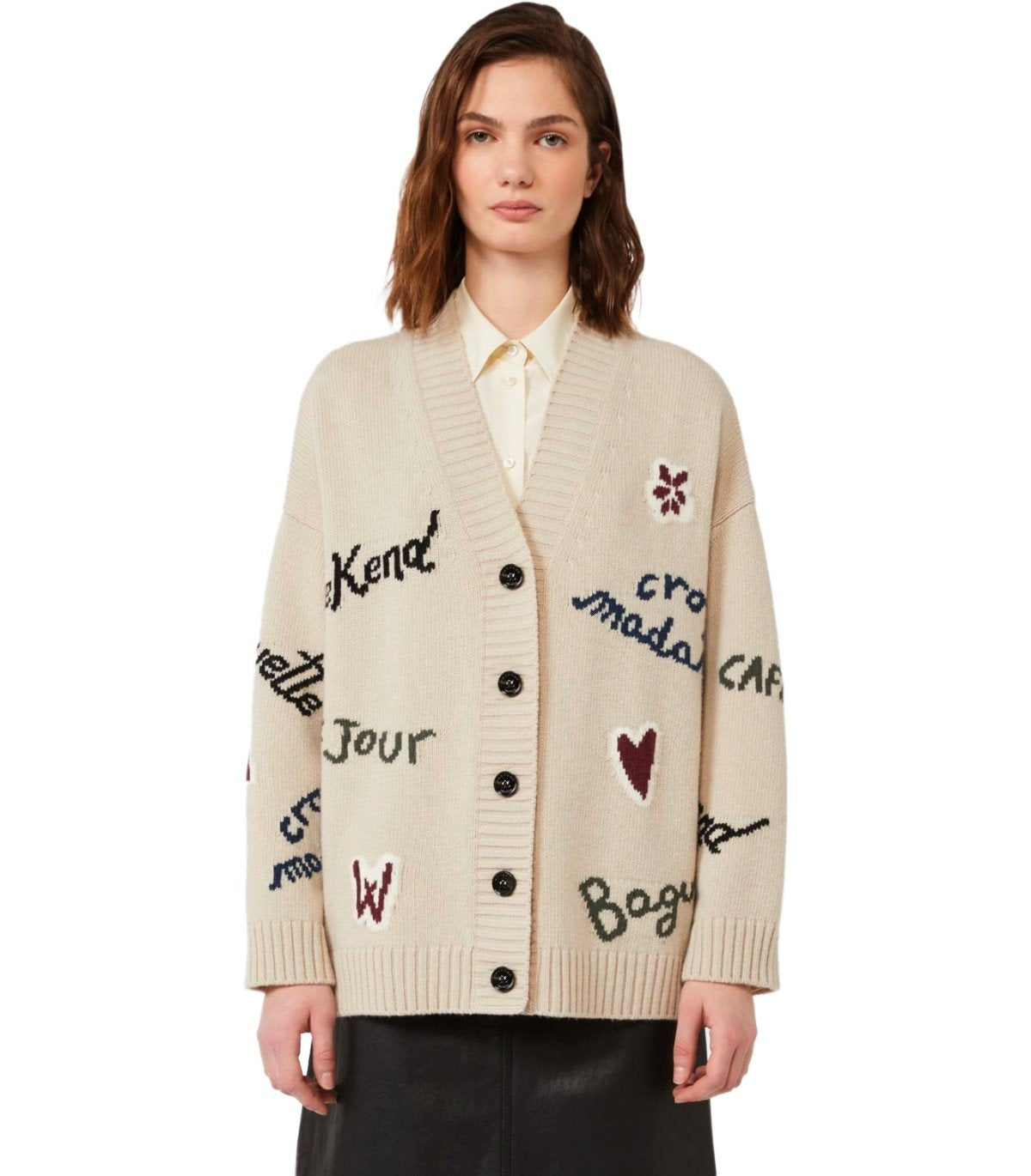 MAX MARA WEEKEND BELGIO ECRU CARDIGAN