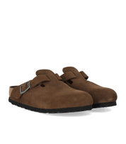 BIRKENSTOCK BOSTON SOFT FOOTBED SUEDE CARAFE TONAL CLOG