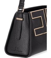 BORSA A MANO NERA CON MAXI LOGO ELISABETTA FRANCHI