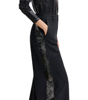 ESSENTIEL ANTWERP GORROR BLACK WIDE LEG PANTS