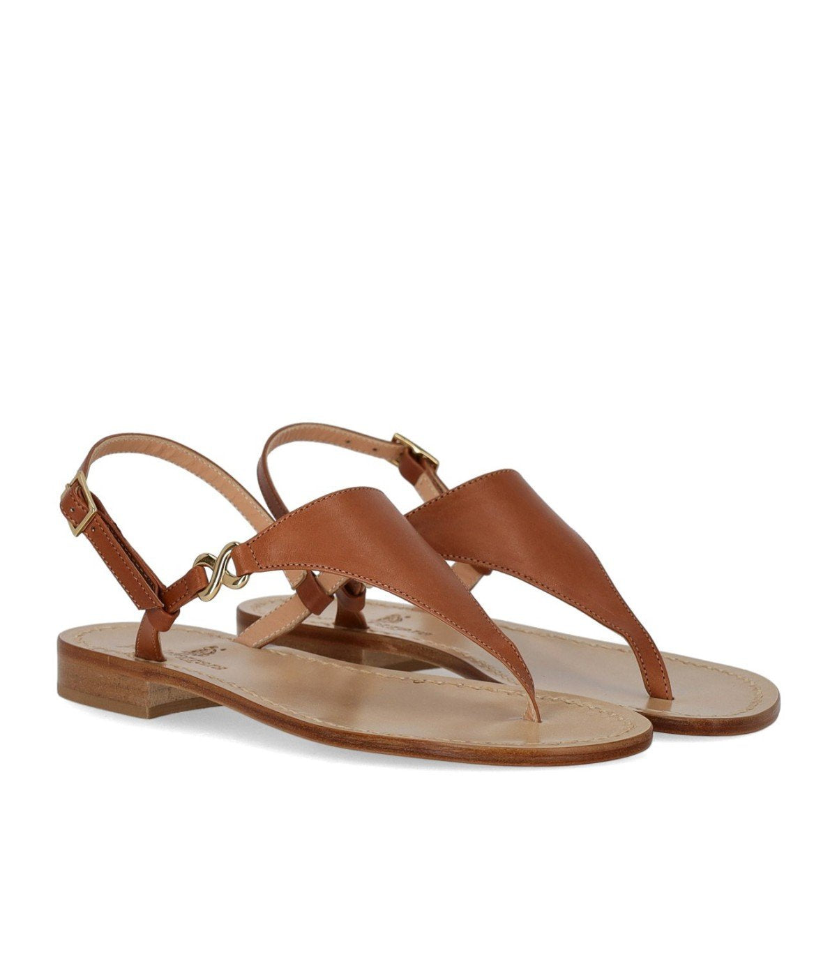 PAOLO FERRARA BROWN THONG SANDAL