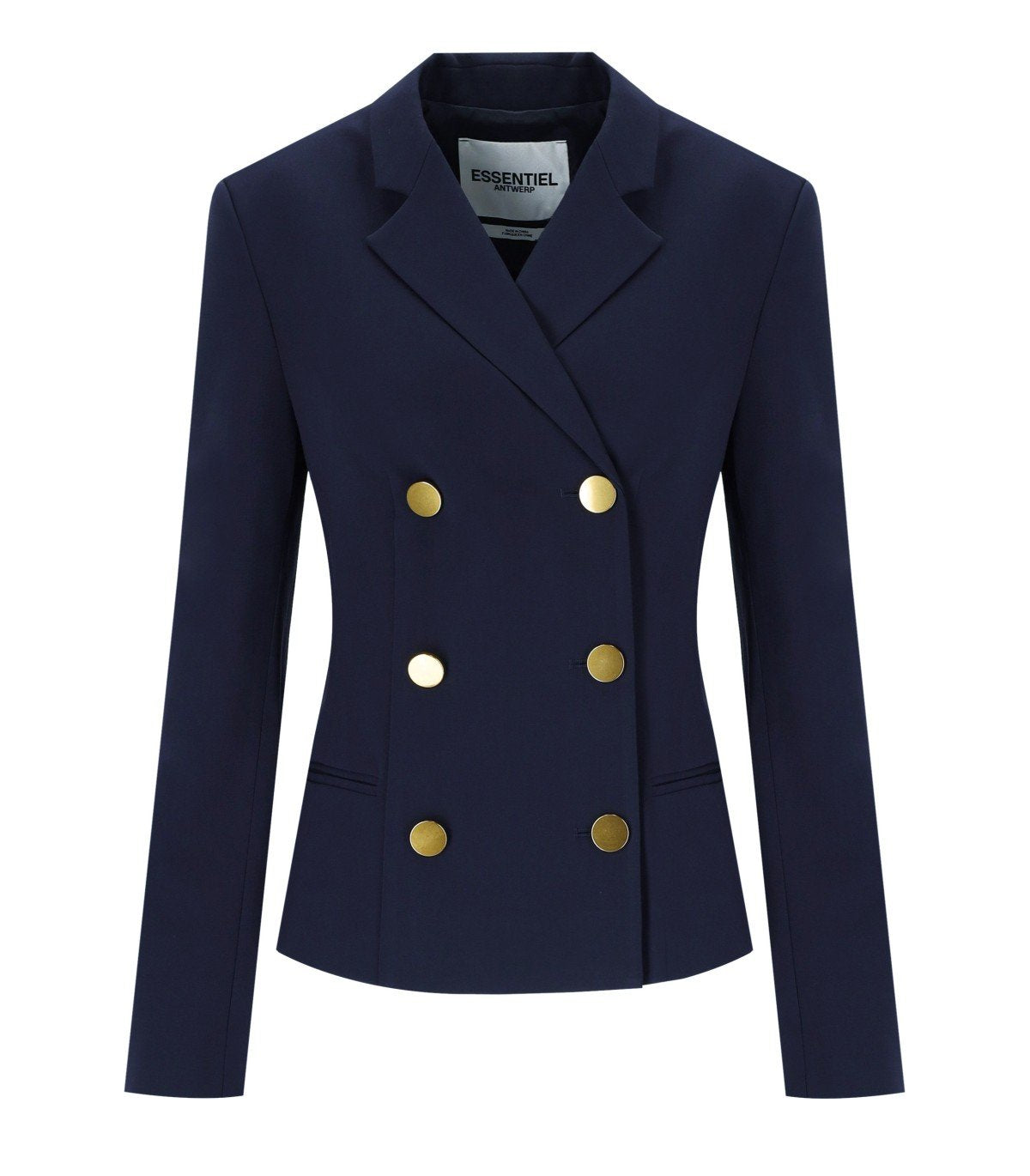 CHAQUETA DE DOBLE BOTONADURA AZUL MARINA ESSENTIEL ANTWERP
