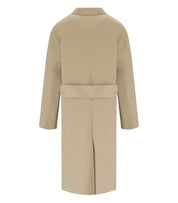 MAX MARA WEEKEND ZENONE BEIGE SINGLE-BREASTED COAT