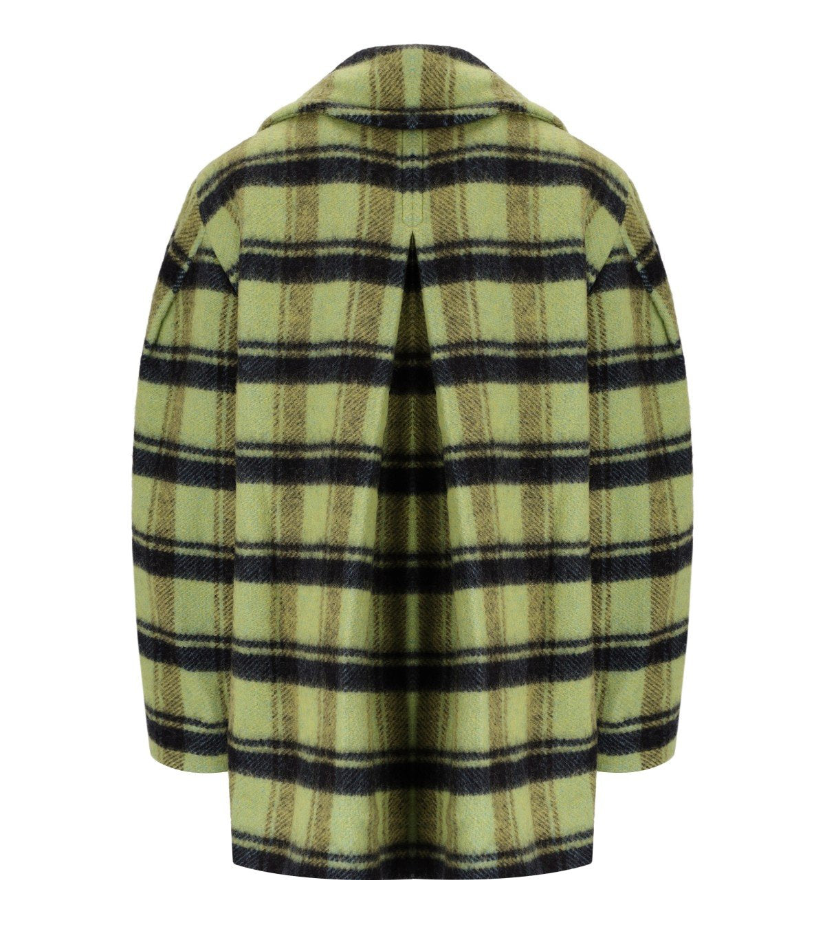 GANNI LIME SHERBET DOUBLE-BREASTED COAT