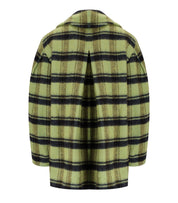 GANNI LIME SHERBET DOUBLE-BREASTED COAT