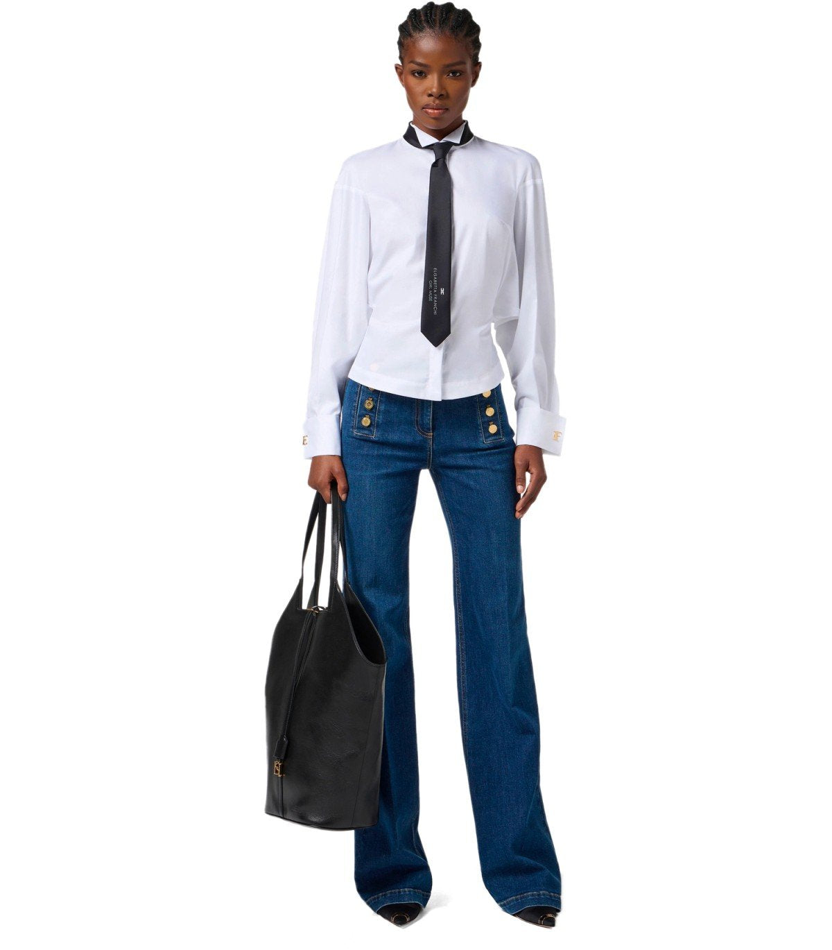 CAMISA BLANCA CON CORBATA ELISABETTA FRANCHI