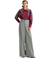 ESSENTIEL ANTWERP INVEST GRAUE WIDE LEG HOSE