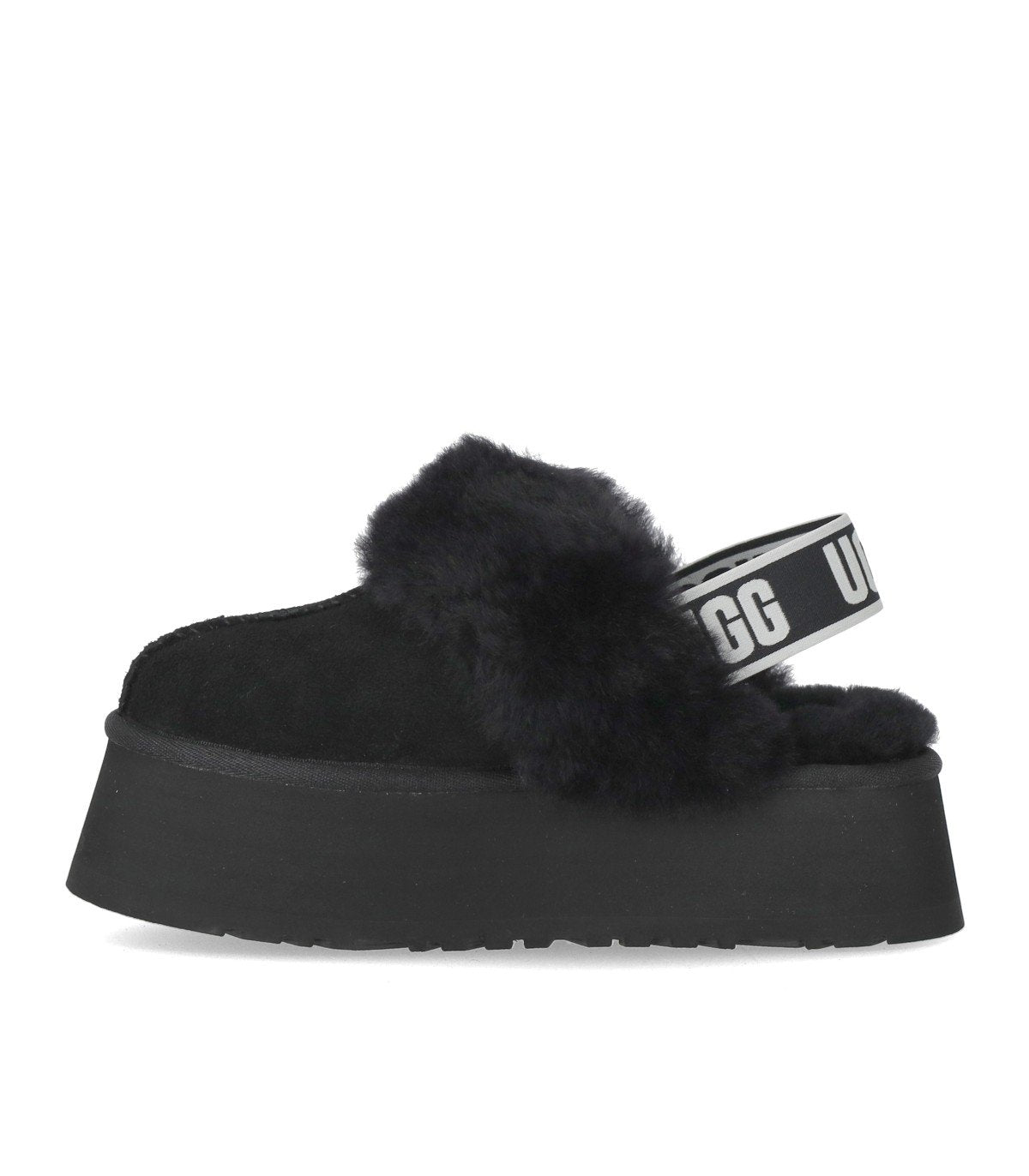 UGG FUNKETTE BLACK SLIPPER