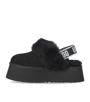 UGG FUNKETTE BLACK SLIPPER