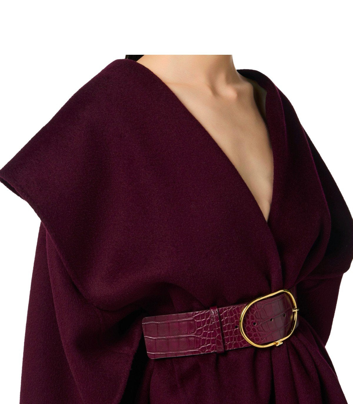 CAPA CON CINTURÒN MERLOT ELISABETTA FRANCHI