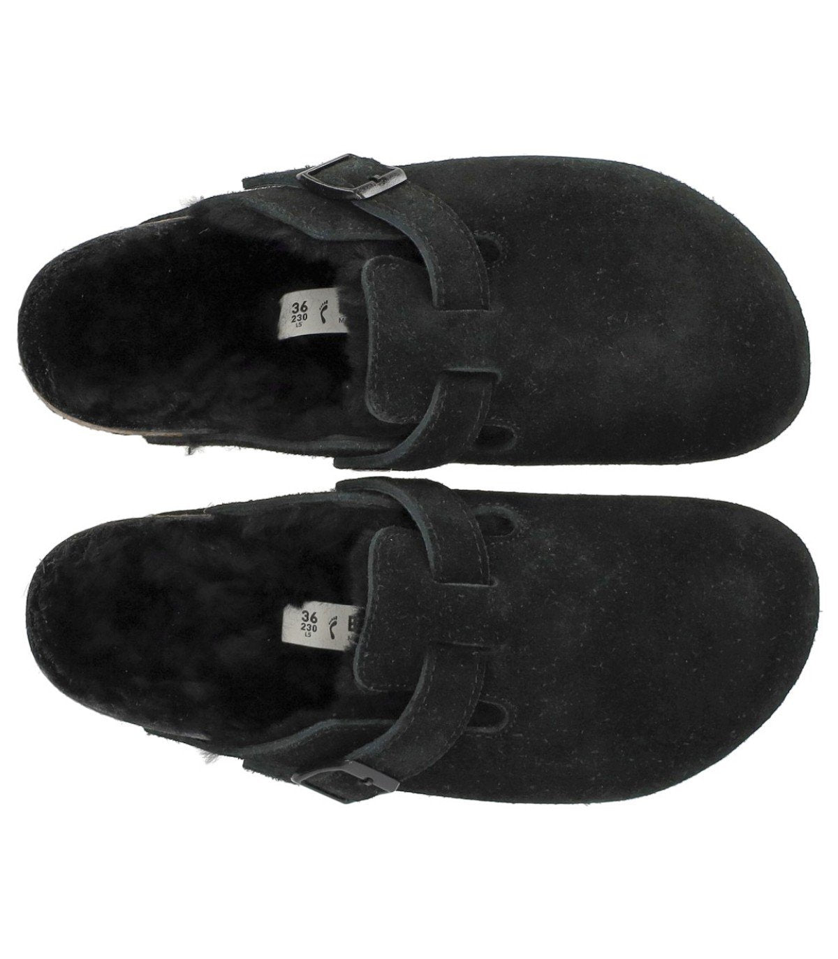 BIRKENSTOCK BOSTON SHEARLING BLACK CLOG