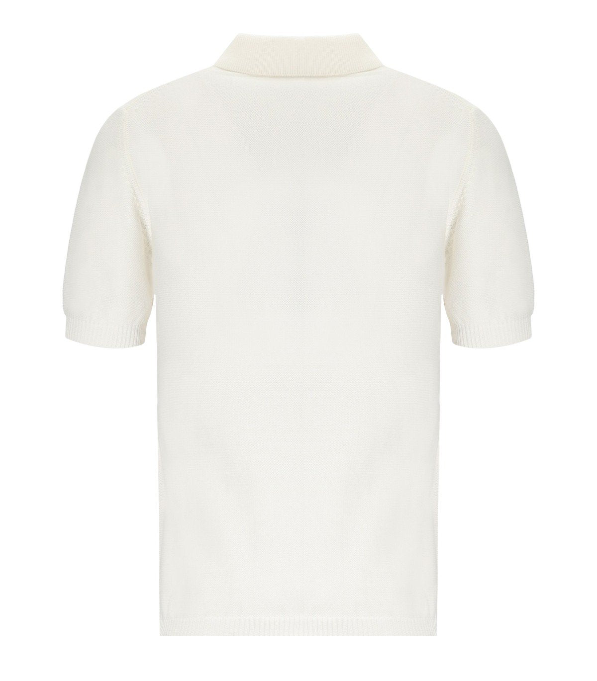 MM MAX MARA CARIOCA WHITE KNITTED POLO-SHIRT
