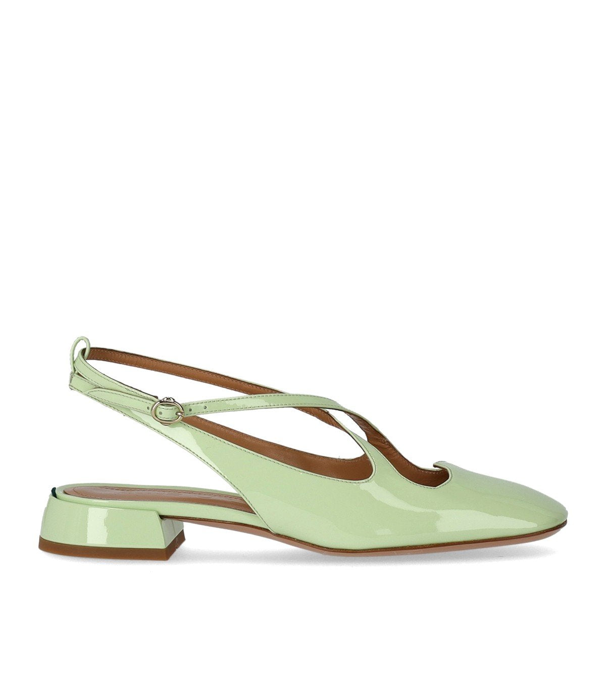 A.BOCCA TWO FOR LOVE HELLGRÜNE SLINGBACK PUMPS