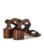 GUGLIELMO ROTTA GIMA CHOCOLATE HEELED SANDAL