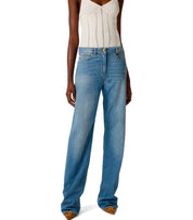 ELISABETTA FRANCHI LIGHT BLUE PALAZZO JEANS