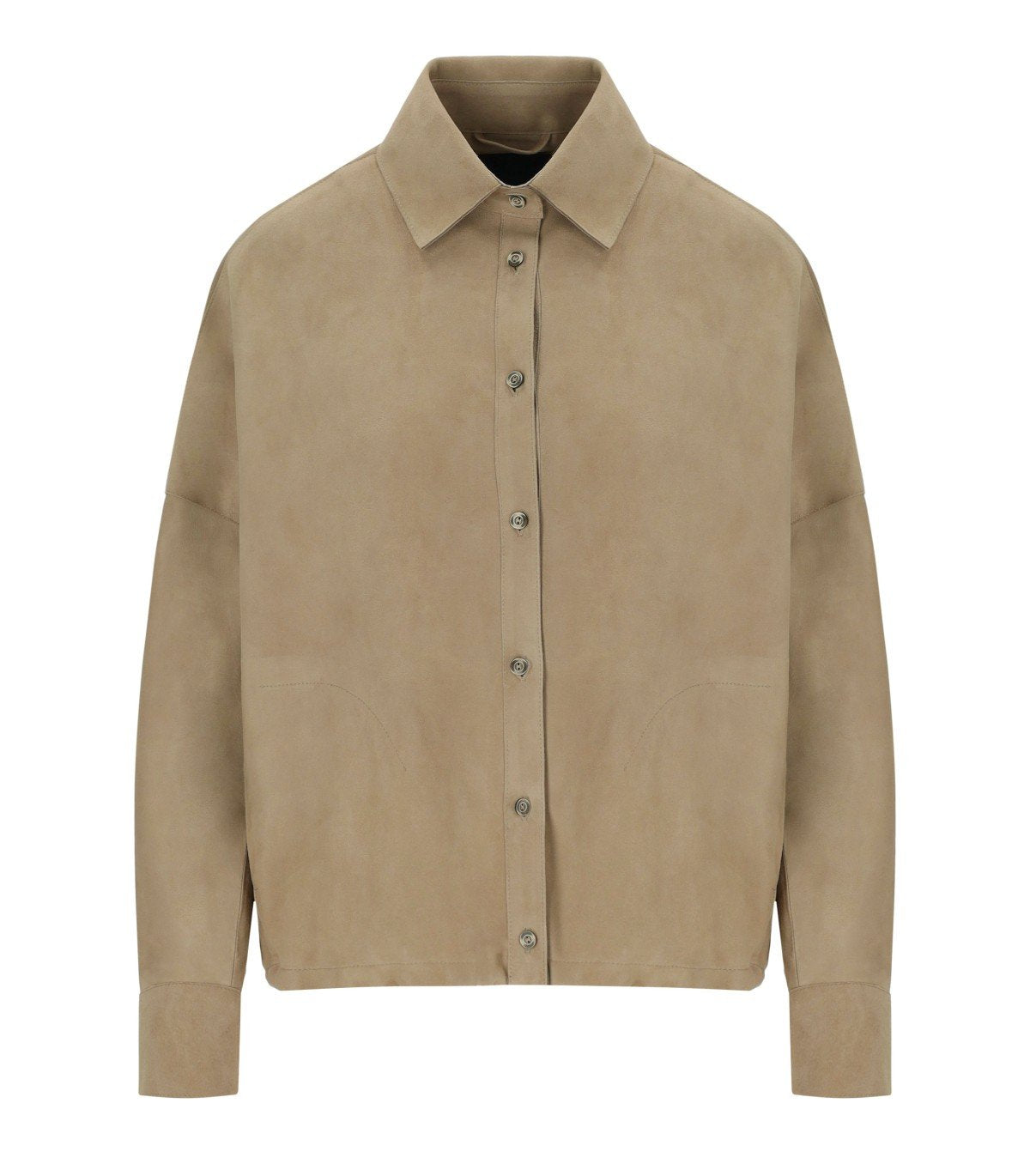 MYSKIN BEIGE SHIRT BOMBER