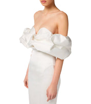 ELISABETTA FRANCHI IVORY SHEATH DRESS