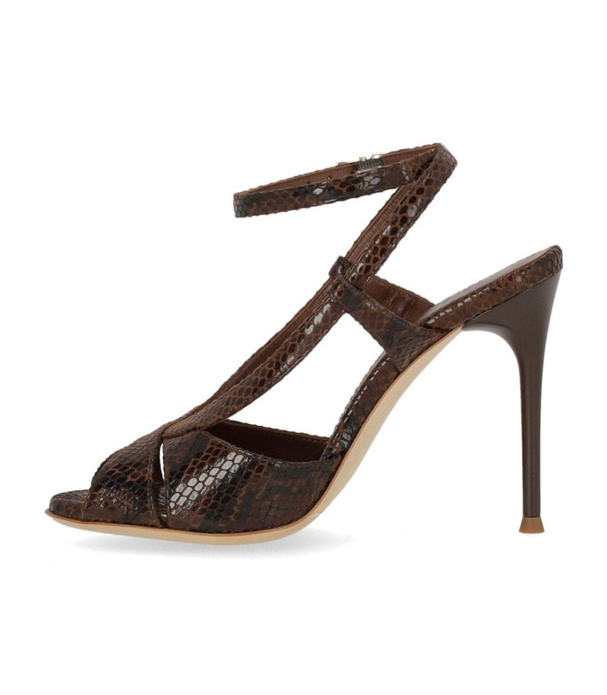 SERGIO LEVANTESI RANYA BROWN HEELED SANDAL