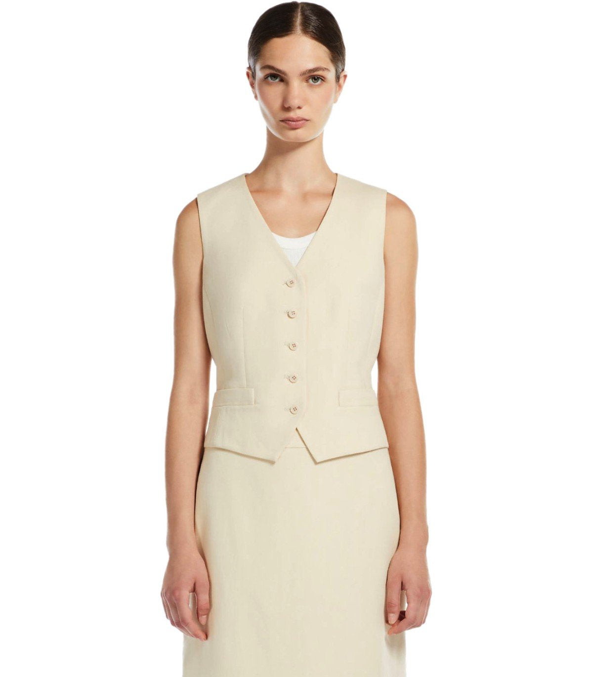 MAX MARA WEEKEND PACE IVORY VEST