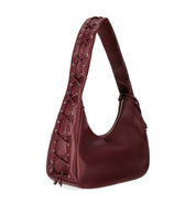 GANNI BURGUNDY MEDIUM HOBO BAG