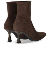SERGIO LEVANTESI JANET DARK BROWN HEELED ANKLE BOOT