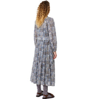 ABITO CHEMISIER OBOLI A FIORI BLU MAX MARA WEEKEND