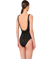 MAX MARA BEACHWEAR CARISMA B-KORBCHEN SCHWARZER BADEANZUG