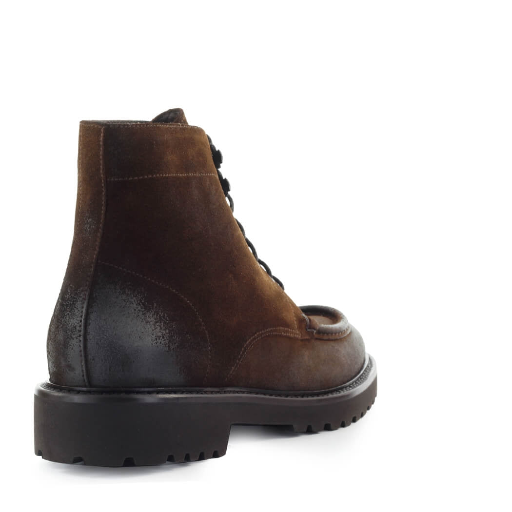 BOTTES À LACETS DAIM MARRON FONCÉ DOUCAL'S