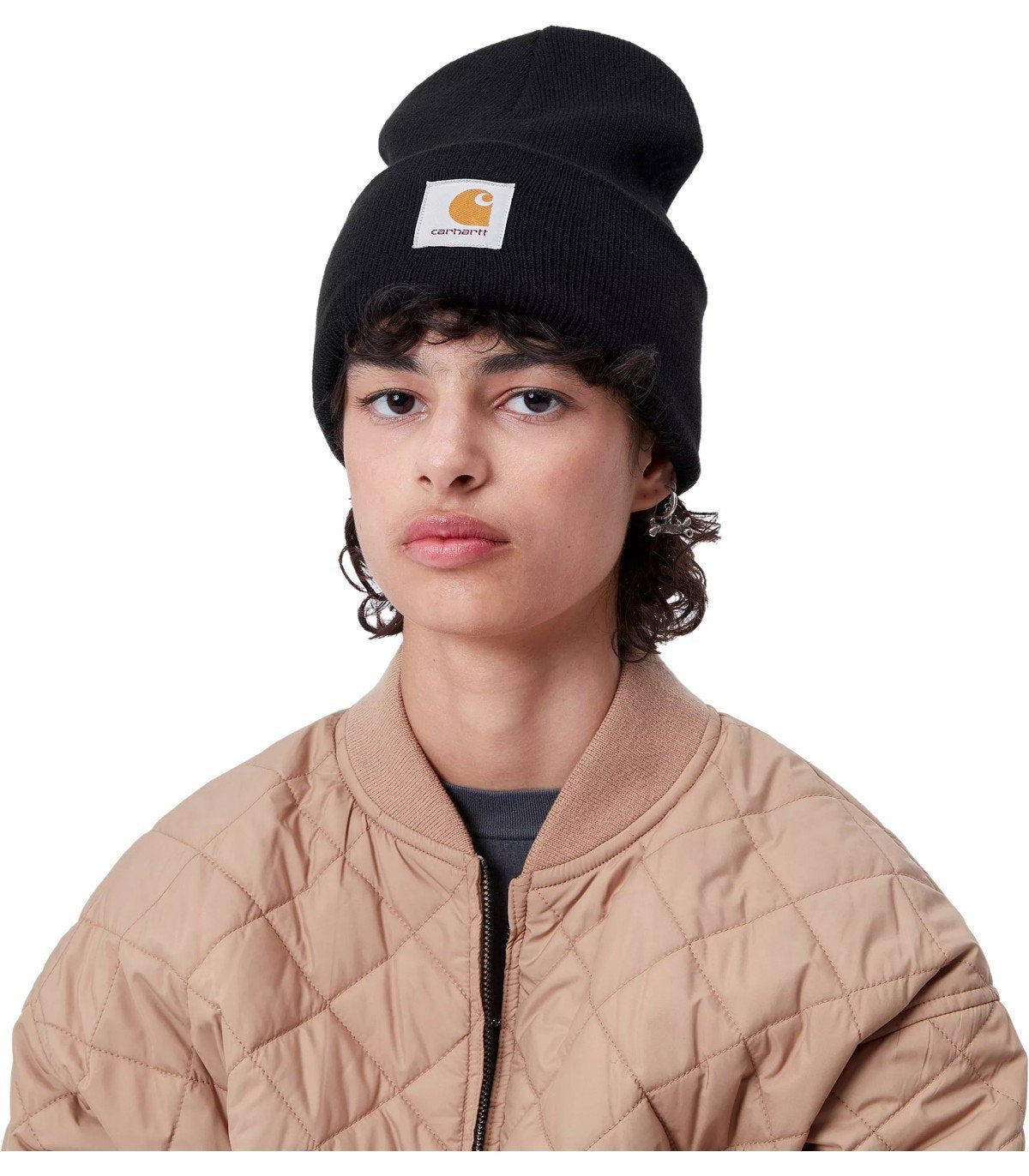 CARHARTT WIP ACRYLIC WATCH BLACK BEANIE