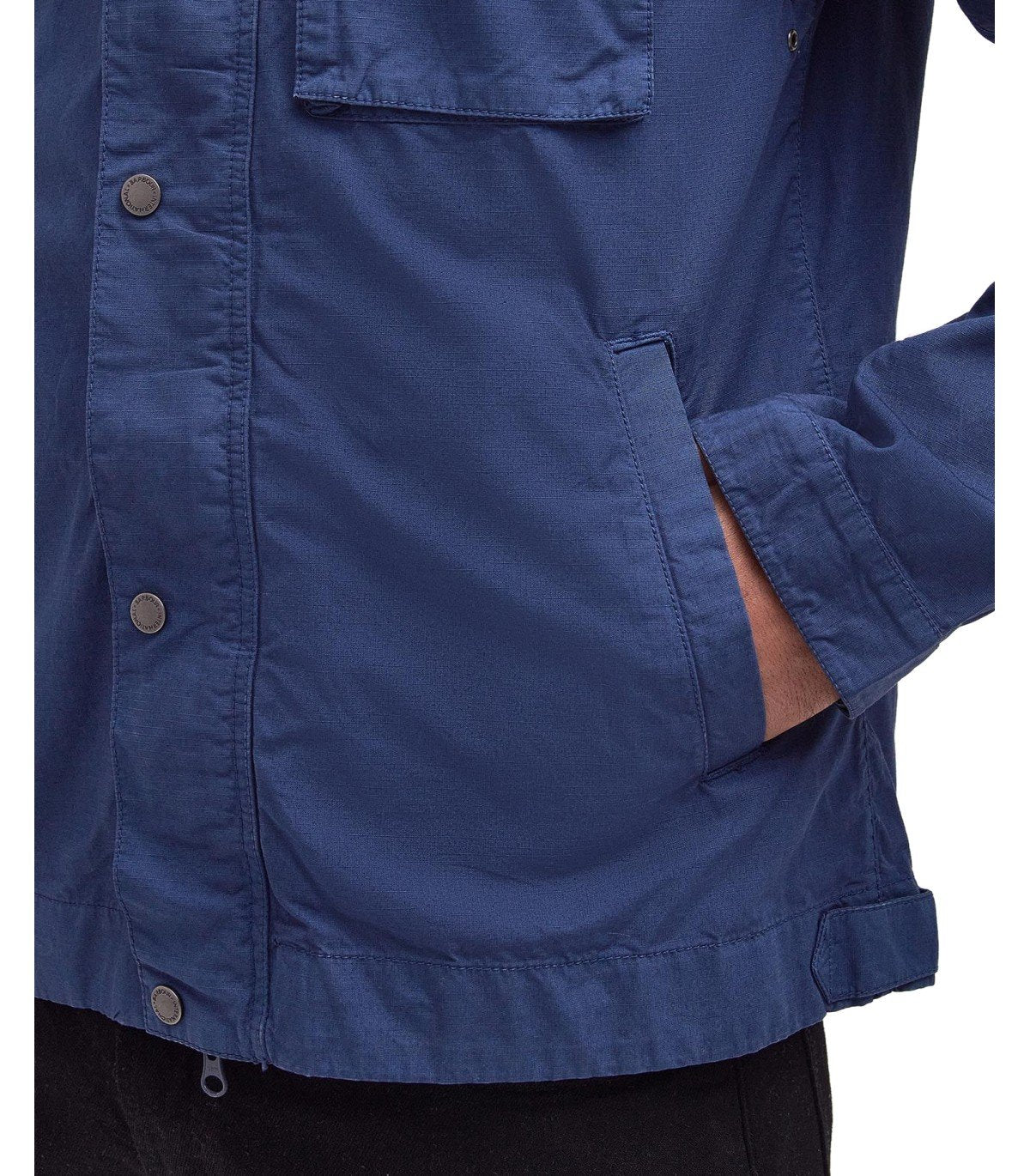 BARBOUR INTERNATIONAL WORKERS CASUAL KOBALTBLAUE JACKE
