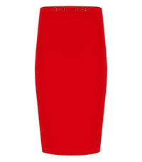 ELISABETTA FRANCHI RED MIDI SKIRT - 40