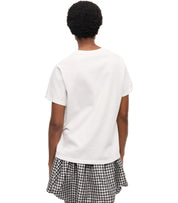 GANNI ANIMALS WEISSES T-SHIRT