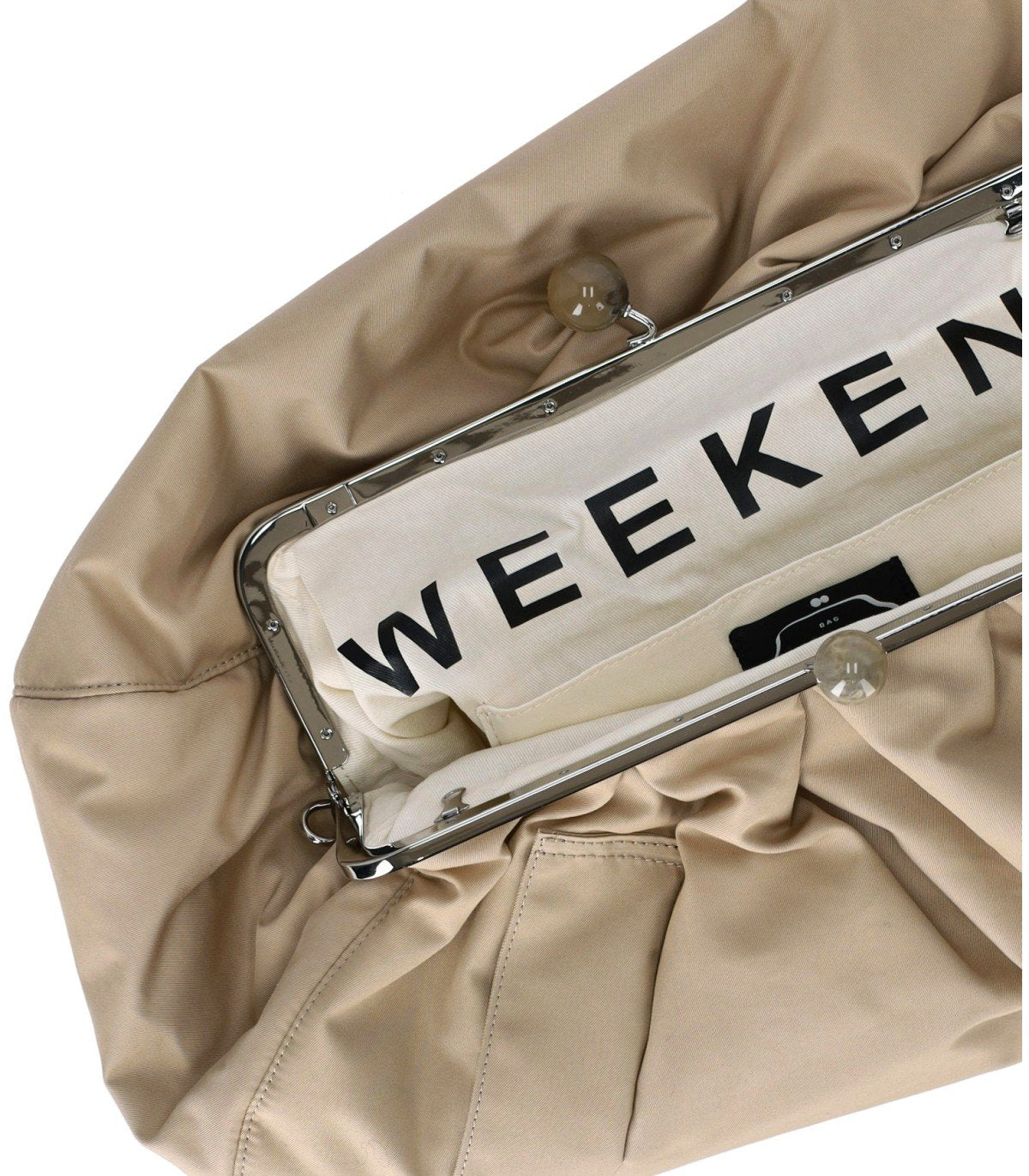 MAX MARA WEEKEND PASTICCINO APIO LARGE BEIGE CLUTCH