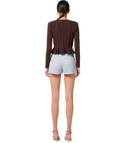 ELISABETTA FRANCHI COFFEE CARDIGAN