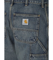 CARHARTT WIP SINGLE KNEE BLUE WORN WASHED JEANS