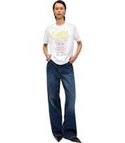 GANNI TEDDY WHITE T-SHIRT