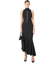 ELISABETTA FRANCHI BLACK TOP WITH TULLE