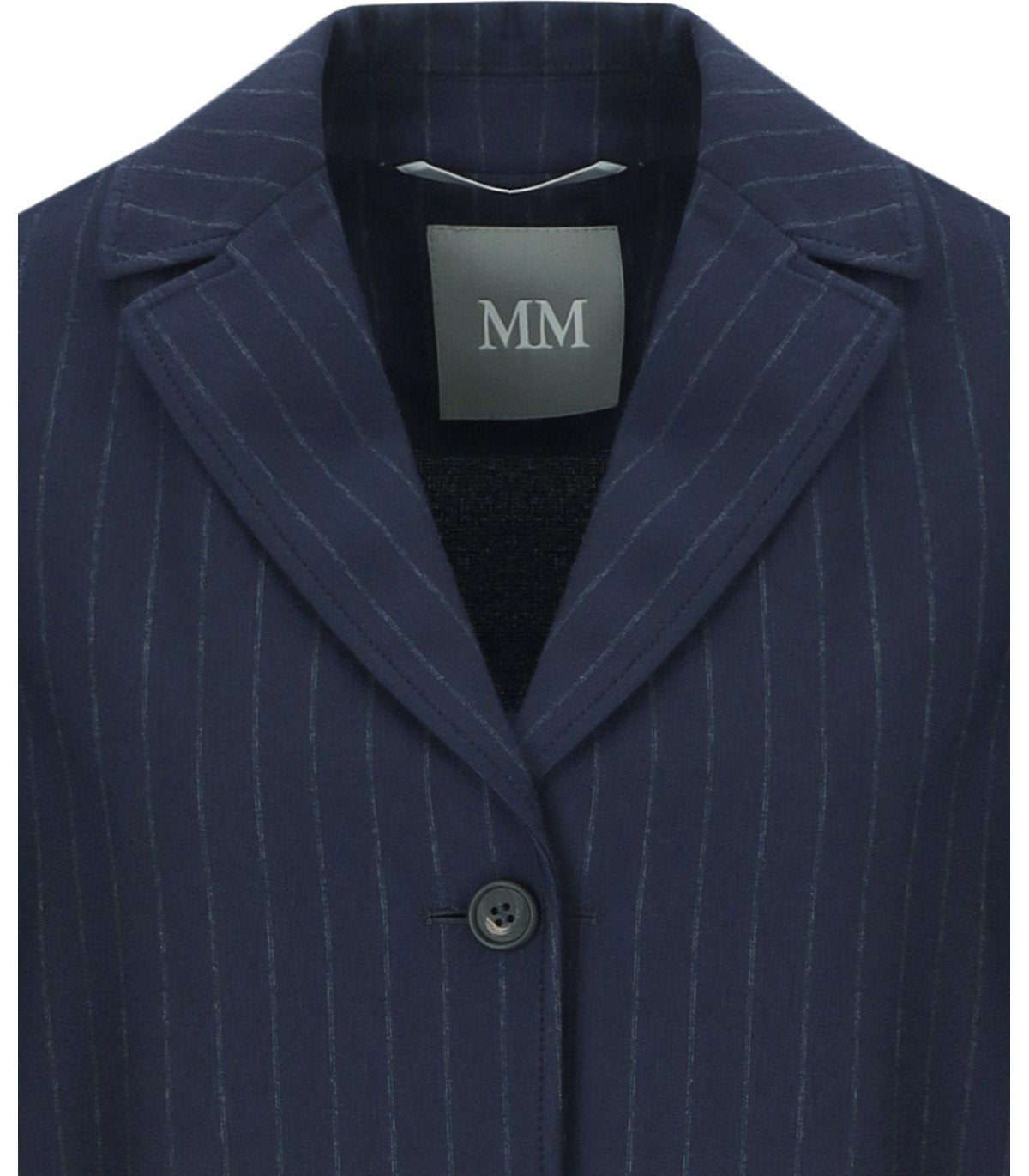 MM MAX MARA TODI NAVY BLUE SINGLE-BREASTED BLAZER