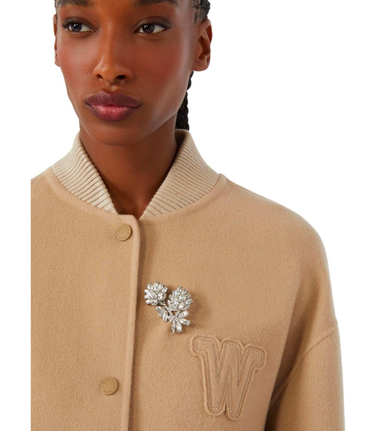 MAX MARA WEEKEND CIVADA SILBERNE BLUME BROSCHE