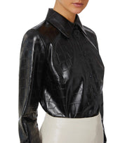 CAMISA NEGRA ESTAMPADA COCOCO ELISABETTA FRANCHI