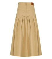 GANNI BEIGE MIDI SKIRT