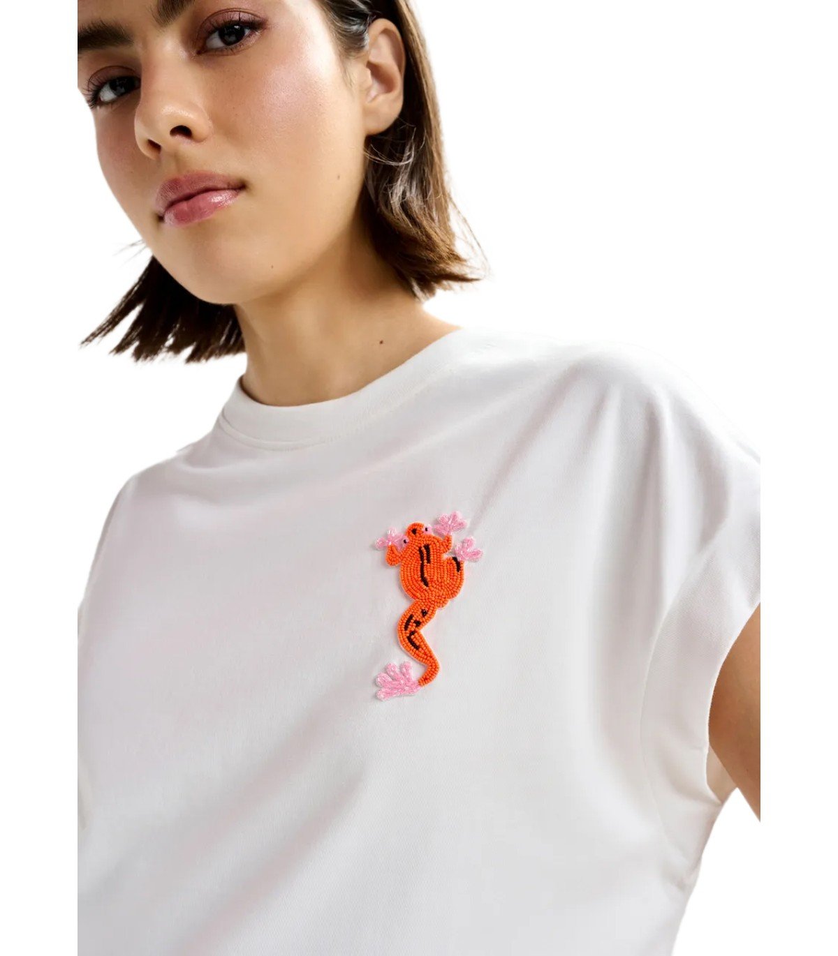 ESSENTIEL ANTWERP JUNGALA WHITE T-SHIRT