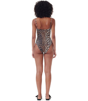 GANNI LEOPARD-PRINT SWIMSUIT