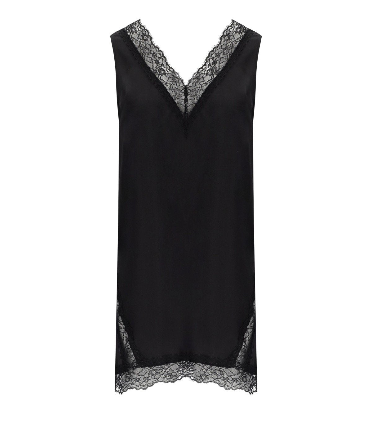 MARELLA SCHWARZ COSTONE TOP AUS SEIDE
