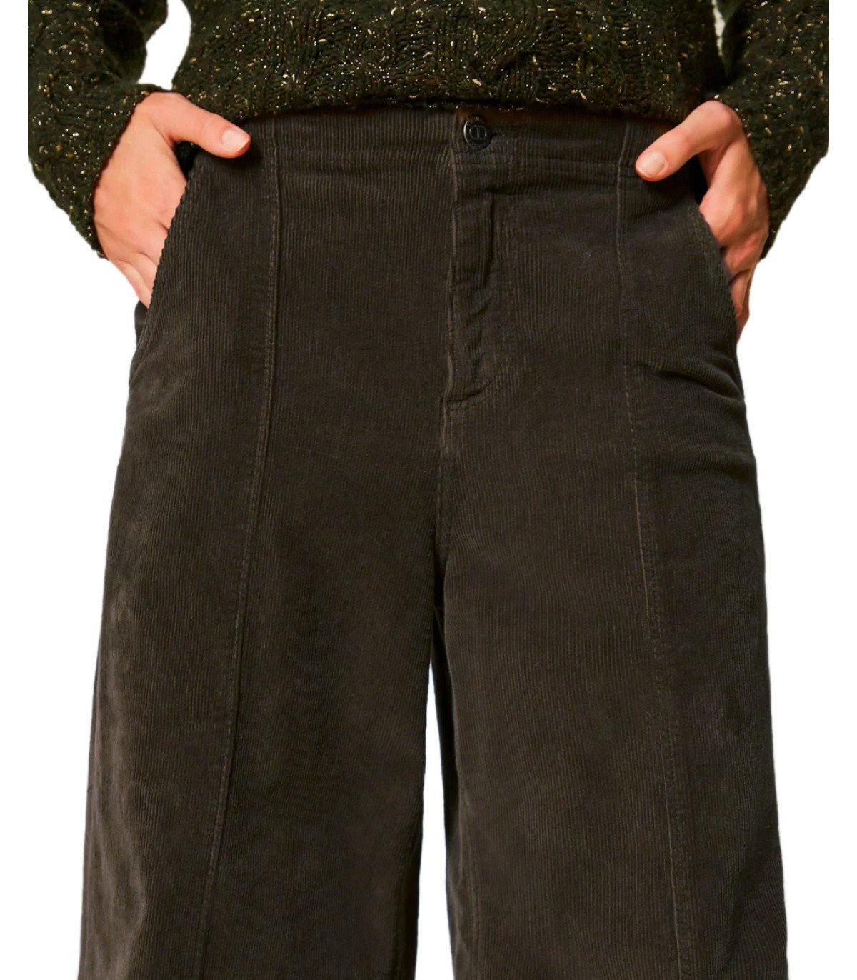 TWINSET CHOCOLATE CORDUROY PANTS