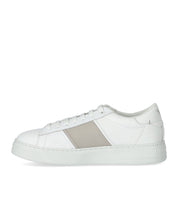 EMPORIO ARMANI WHITE AND BEIGE SNEAKER