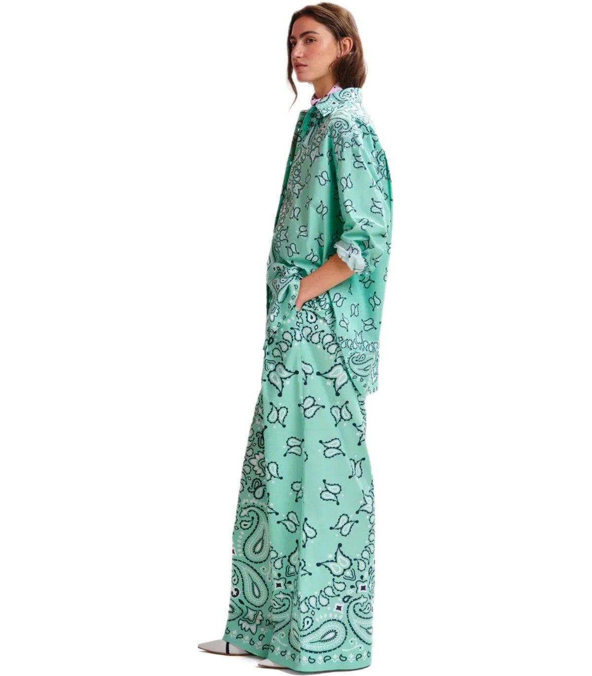 ESSENTIEL ANTWERP HISTENDE ACQUA GREEN SHIRT