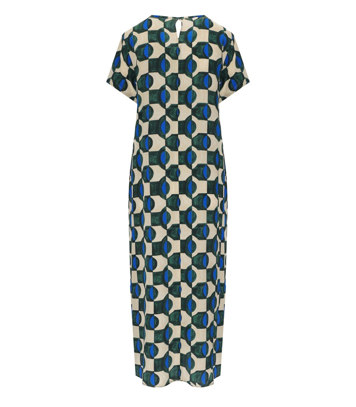 MAX MARA WEEKEND VINCI GREEN PATTERNED DRESS