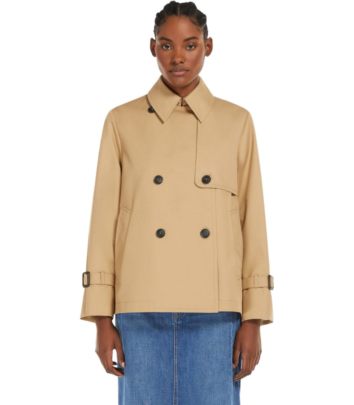 MAX MARA WEEKEND BIGLIA BEIGE SHIRT TRENCH COAT